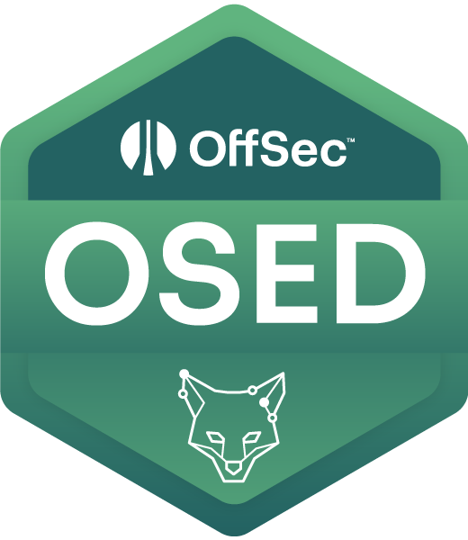 OSED certification badge by OffSec