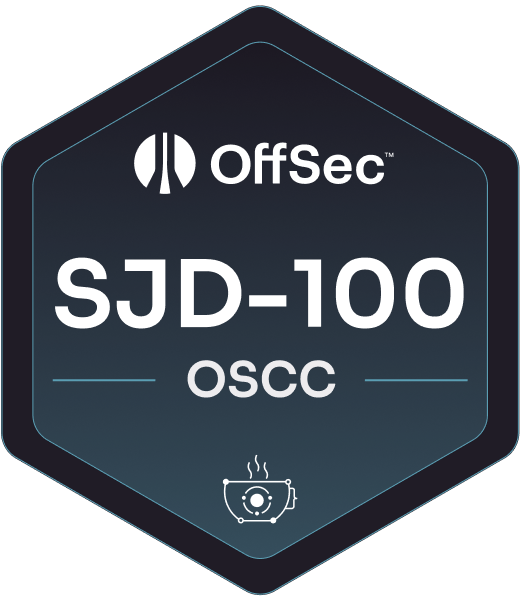 OSCC-SJD certification badge by OffSec